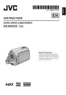 JVC GZ MG 333 manual. Camera Instructions.